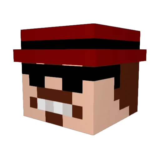 TheNewfieDuck Minecraft avatar head, 3D render