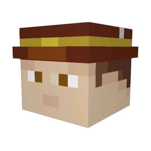 TheNightGoblin Minecraft avatar head, 3D render