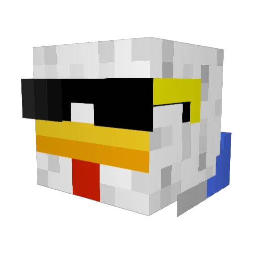 TheNikitaGo Minecraft avatar head, 3D render
