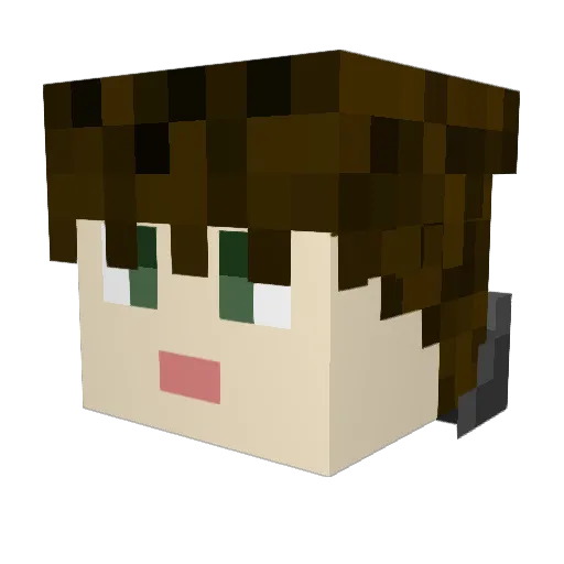 TheNio Minecraft avatar head, 3D render