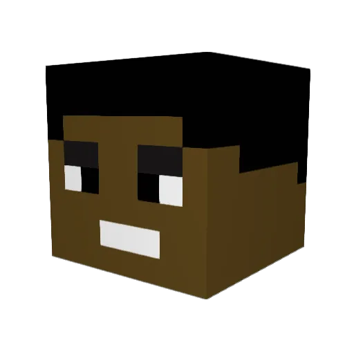 TheNiqqer Minecraft avatar head, 3D render