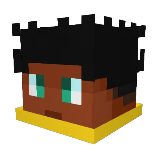 TheNo0dles Minecraft avatar head, 3D render