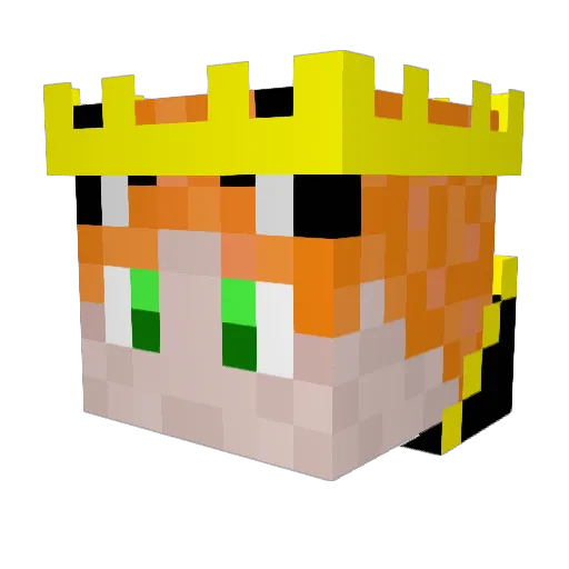 TheNobleFox Minecraft avatar head, 3D render