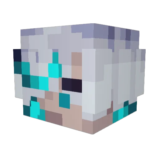 TheNoko Minecraft avatar head, 3D render