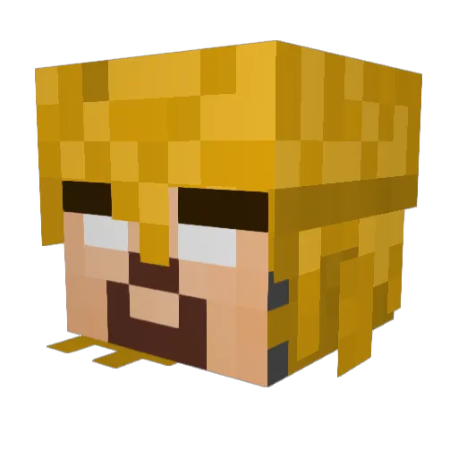 TheNoobMiner Minecraft avatar head, 3D render