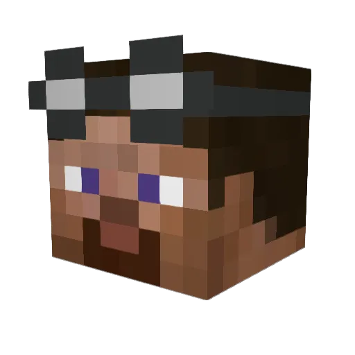 TheNoobyNoob Minecraft avatar head, 3D render