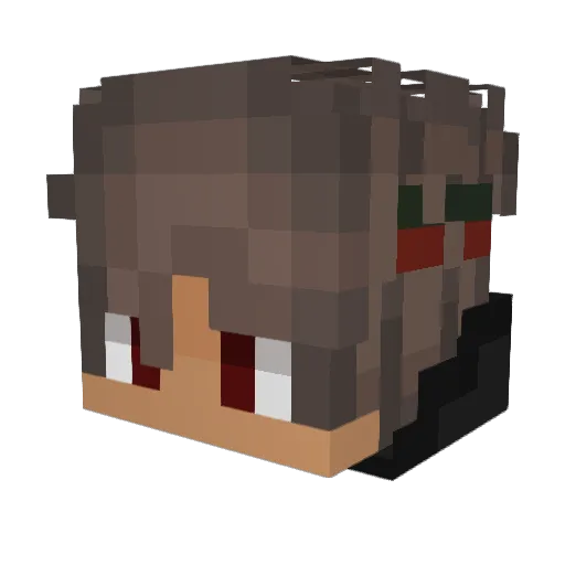 TheNoopyVid Minecraft avatar head, 3D render