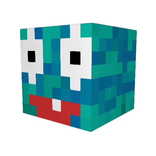 TheNoscopersFish Minecraft avatar head, 3D render