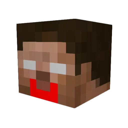 TheNowist Minecraft avatar head, 3D render