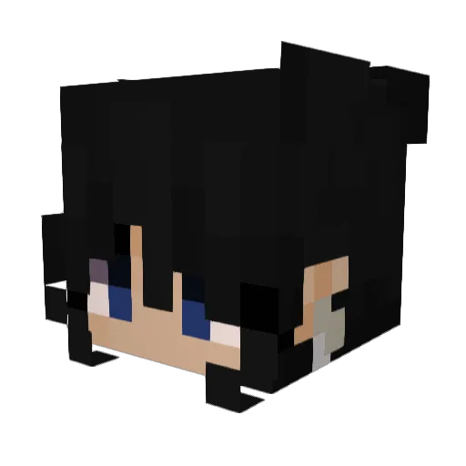 TheNuxie Minecraft avatar head, 3D render