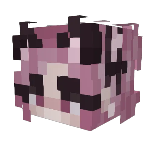 TheNyaNeko Minecraft avatar head, 3D render