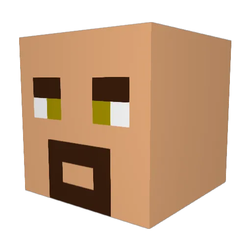 TheOGWetad Minecraft avatar head, 3D render