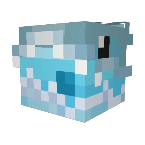 TheOceanOne Minecraft avatar head, 3D render