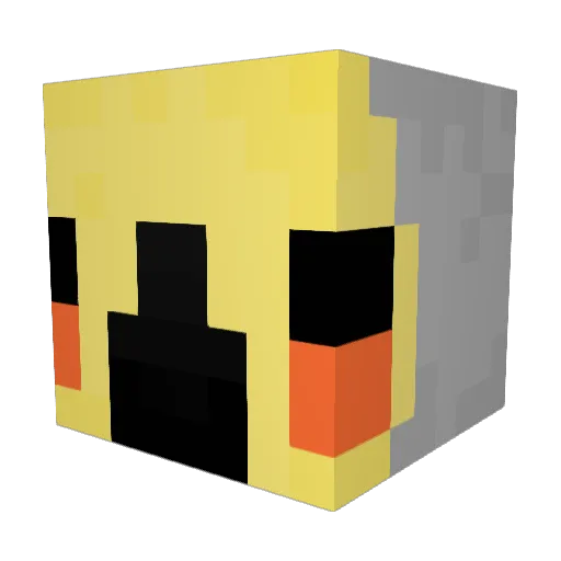TheOchna Minecraft avatar head, 3D render