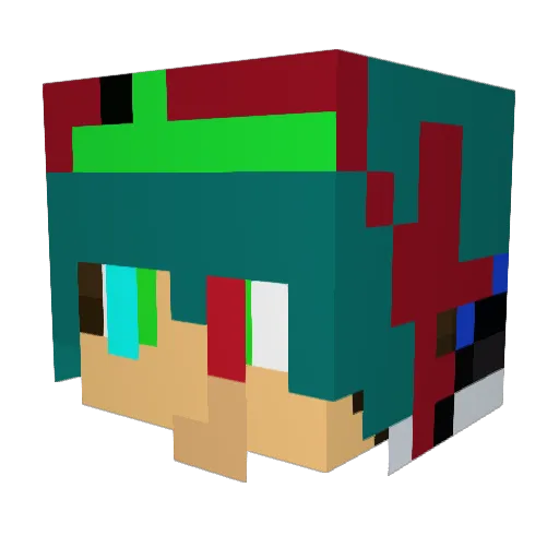 TheOctoBros Minecraft avatar head, 3D render