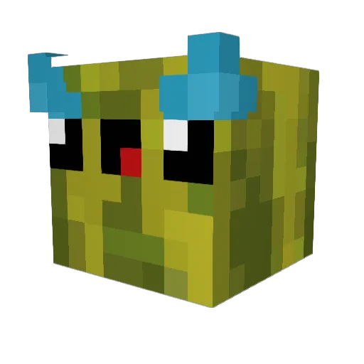 TheOddWatermelon Minecraft avatar head, 3D render