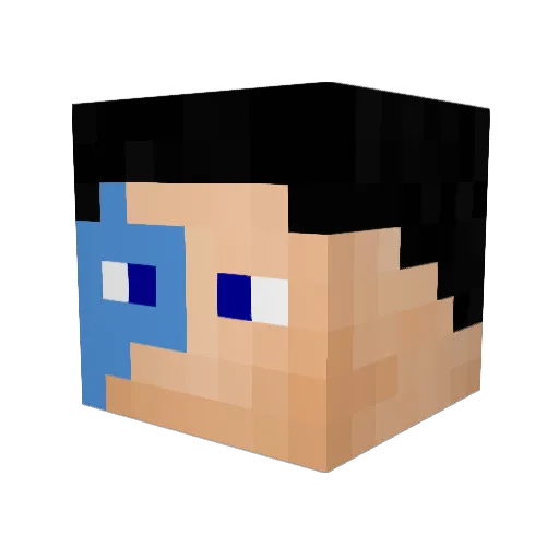 TheOddyTwin Minecraft avatar head, 3D render