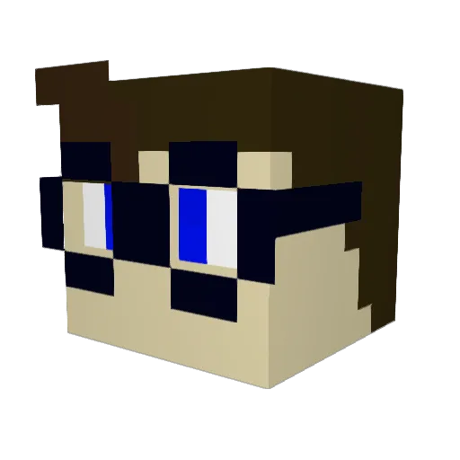 TheOfficialMan Minecraft avatar head, 3D render