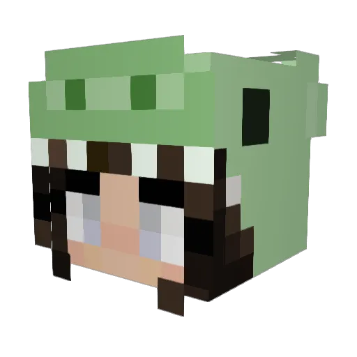 TheOfficialRex Minecraft avatar head, 3D render