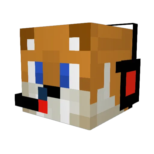 TheOminousTiger Minecraft avatar head, 3D render
