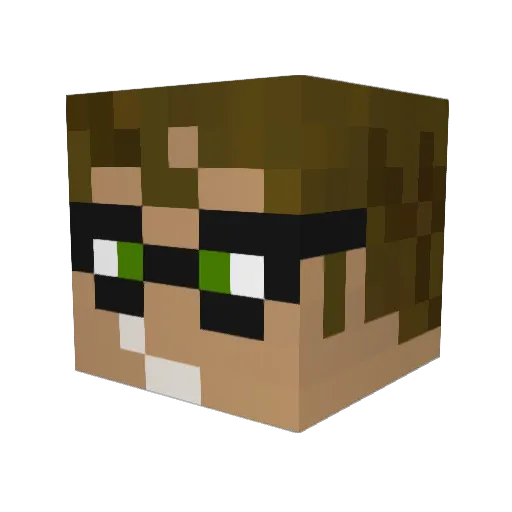 TheOnlyAaron Minecraft avatar head, 3D render