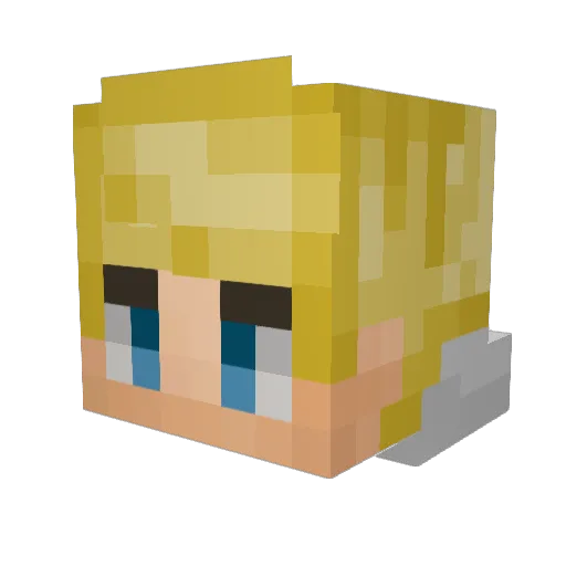 TheOnlyFauxclaps Minecraft avatar head, 3D render