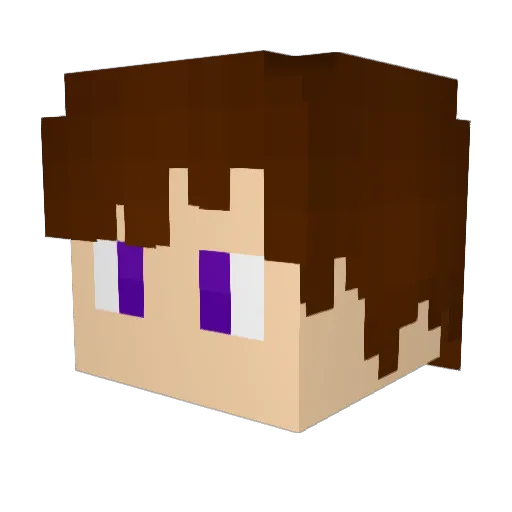 TheOnlyHABIT Minecraft avatar head, 3D render