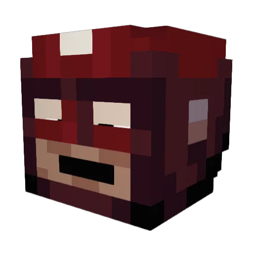 TheOnlyNes Minecraft avatar head, 3D render
