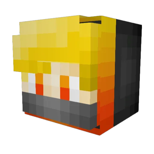 TheOnlyPitty Minecraft avatar head, 3D render