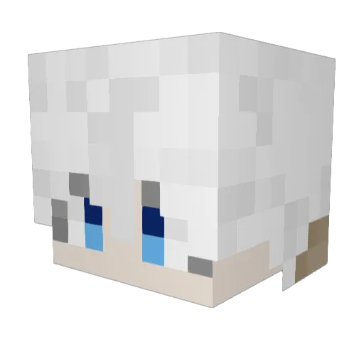 TheOnlyWeasel Minecraft avatar head, 3D render