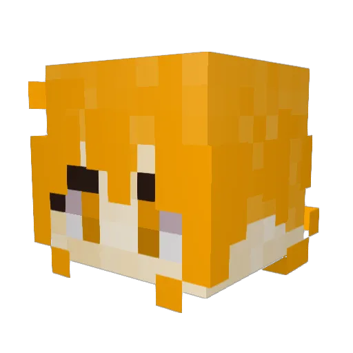 TheOrangeHito Minecraft avatar head, 3D render
