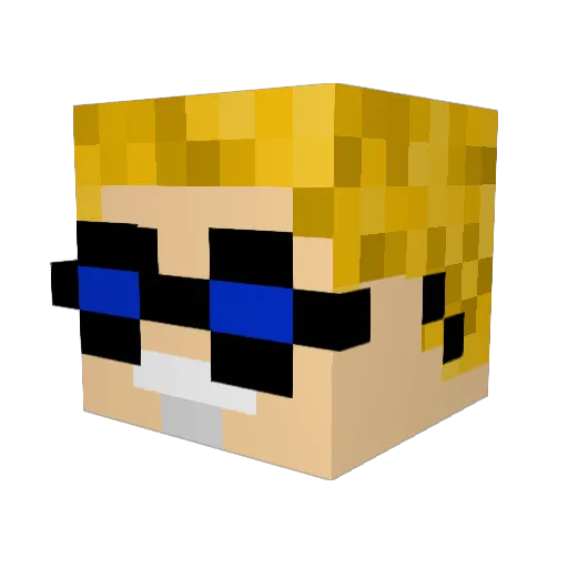 TheOriginalDream Minecraft avatar head, 3D render