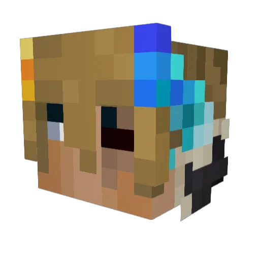 TheOriginalH1h Minecraft avatar head, 3D render