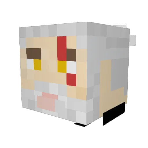 TheOsiPL Minecraft avatar head, 3D render