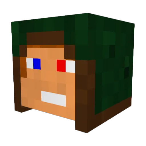 TheOskarmann Minecraft avatar head, 3D render