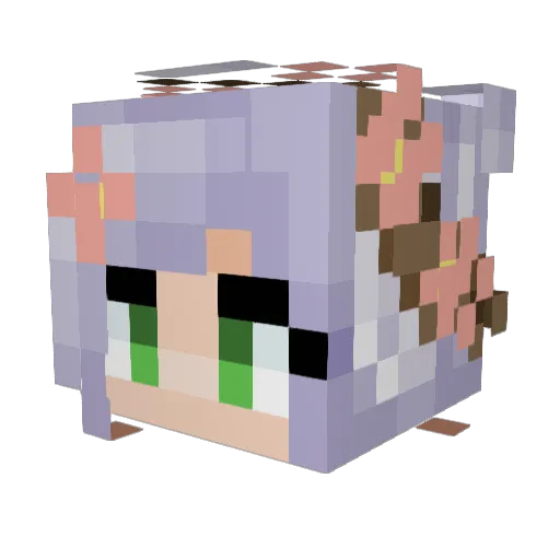 TheOtterGirl Minecraft avatar head, 3D render