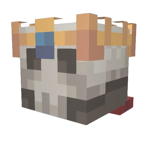 TheOttoman33 Minecraft avatar head, 3D render