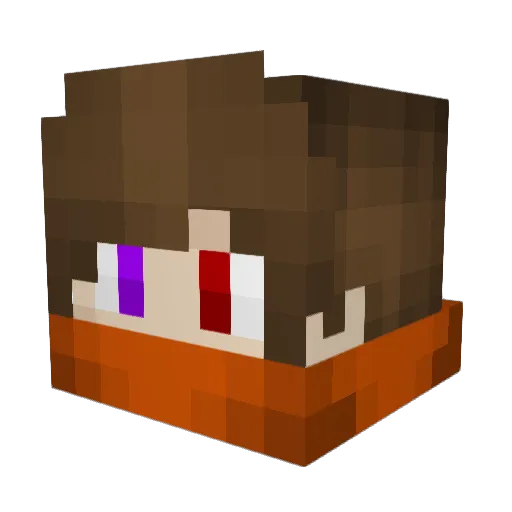 TheOtvertka Minecraft avatar head, 3D render