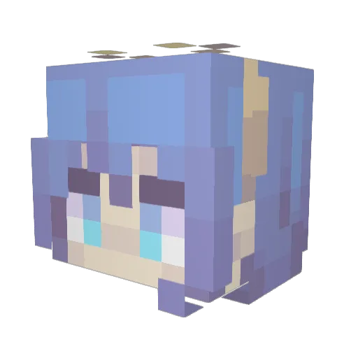 TheOverview Minecraft avatar head, 3D render