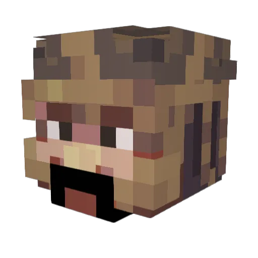 TheOzzyFudd Minecraft avatar head, 3D render