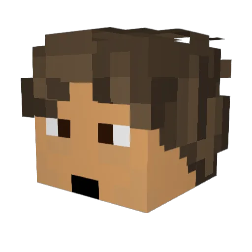 ThePPDoodle Minecraft avatar head, 3D render