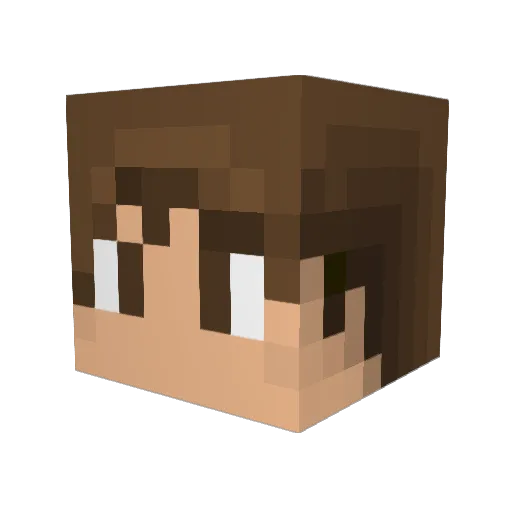 ThePacha Minecraft avatar head, 3D render