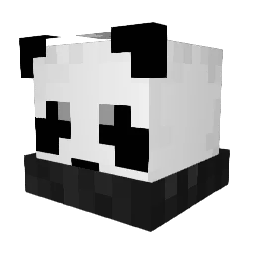 ThePandaGhost Minecraft avatar head, 3D render