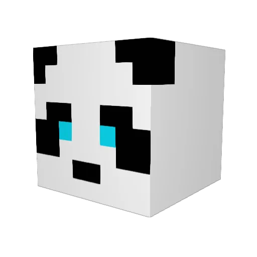 ThePandaLuge Minecraft avatar head, 3D render