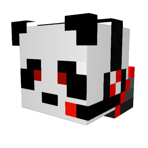 ThePandachu Minecraft avatar head, 3D render
