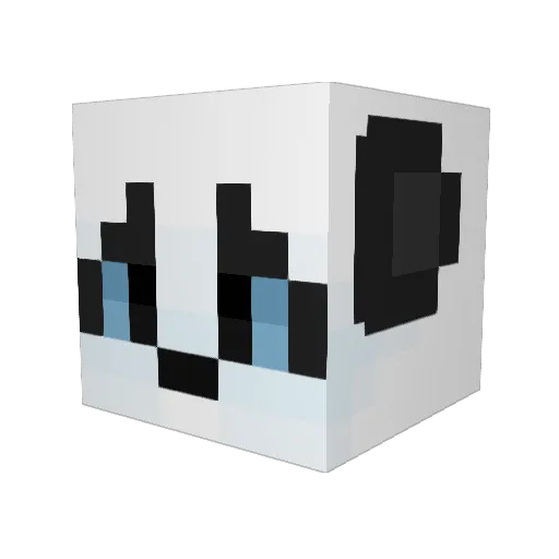 ThePandartist Minecraft avatar head, 3D render