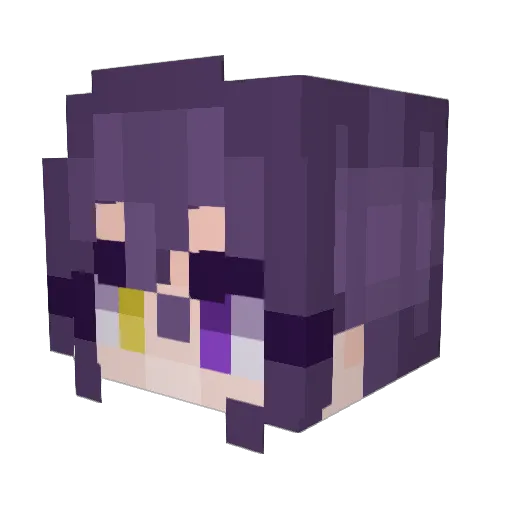 ThePaperMask Minecraft avatar head, 3D render