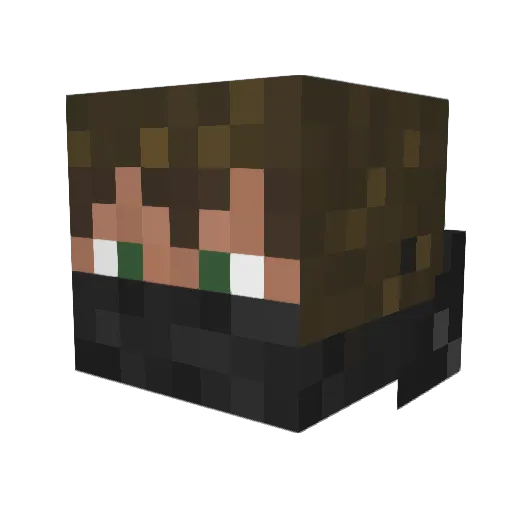 TheParsnips Minecraft avatar head, 3D render