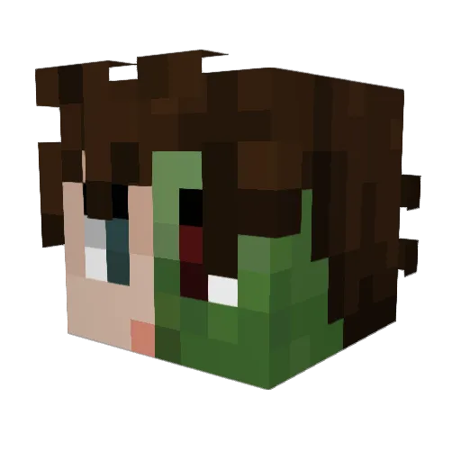 ThePatty Minecraft avatar head, 3D render