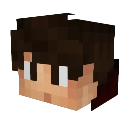 ThePatz Minecraft avatar head, 3D render